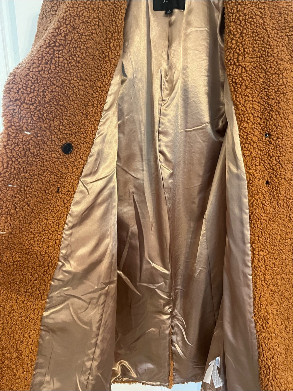 J. Crew Double-Breasted Teddy Coat in Chestnut Brown - Picture 9 of 12